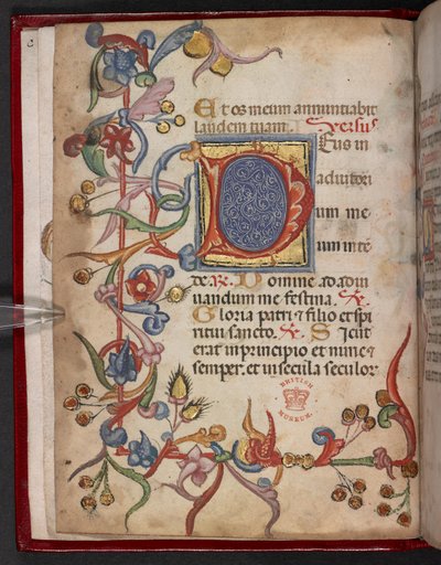 Add. 17466, f.2v - English School