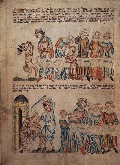 Salomé dansant devant Hérode et la mort de Jean-Baptiste, du 