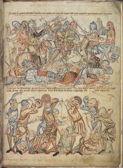 Add 47682 f.40 Pairs et roturiers se battant à la bataille de Bannockburn, tiré de la 