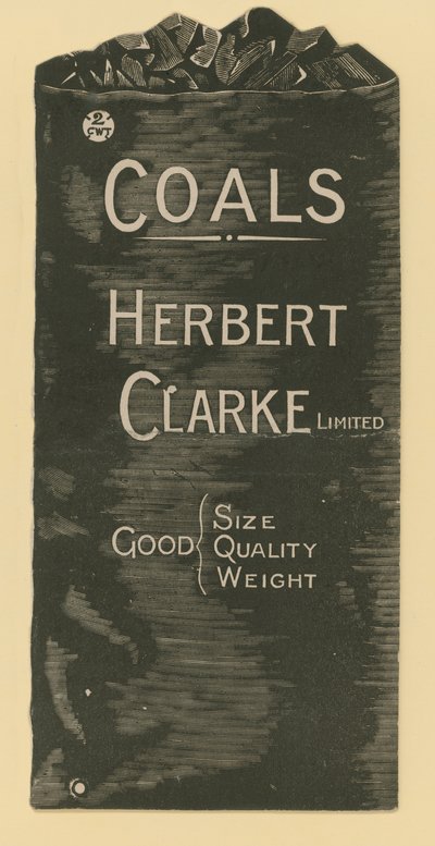 Annonce pour Herbert Clarke Ltd., marchand de charbon - English School