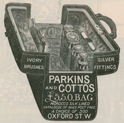 Publicité pour le sac Parkins et Cottos - English School
