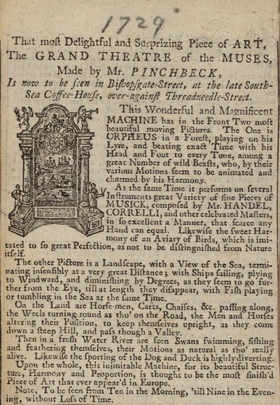 Publicité pour le Grand Théâtre des Muses - English School