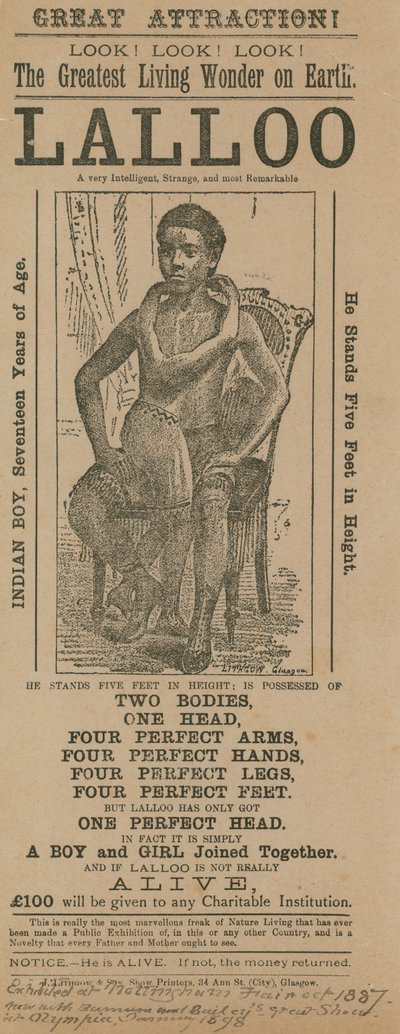 Publicité pour une apparition de Lalloo - English School