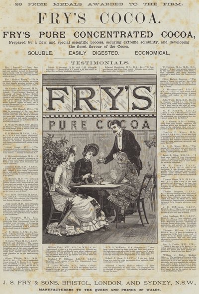 Publicité, cacao de Fry - English School