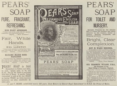 Publicité, savon Pears (gravure) - English School