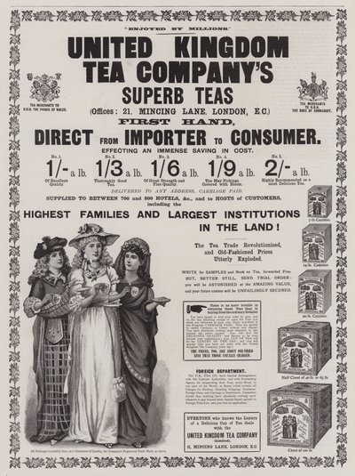 Publicité, United Kingdom Tea Company - English School
