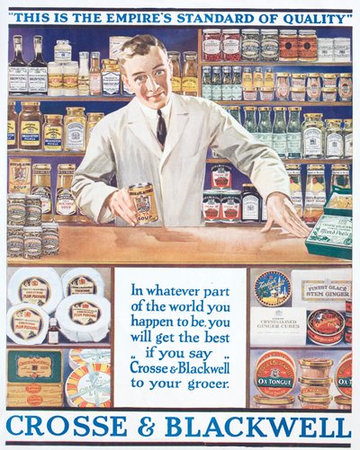 Publicité pour les aliments Crosse and Blackwell, vers 1920 - English School