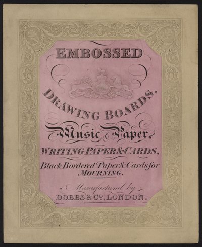 Publicité pour le papier et les cartes Dobbs & Co - English School