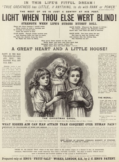 Publicité pour le sel de fruits Enos - English School