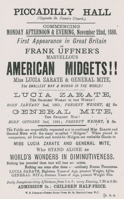 Publicité pour les nains américains de Frank Uffner - English School