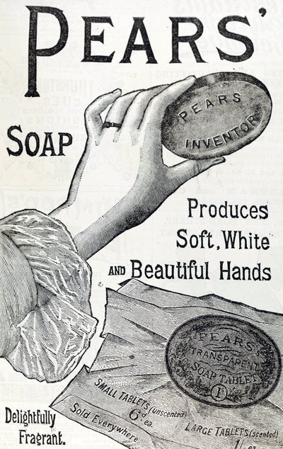 Publicité pour le savon Pears. 1887. Gravure - English School