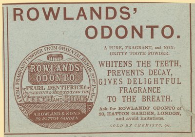 Publicité pour Rowlands Odonto - English School
