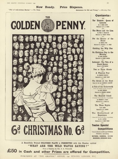 Publicité pour le numéro de Noël de The Golden Penny - English School