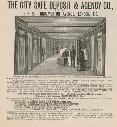 Publicité pour la City Safe Deposit & Agency Co Limited - English School