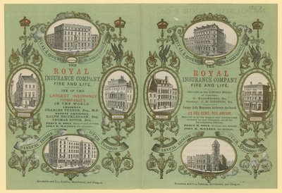 Publicité pour la Royal Insurance Company - English School