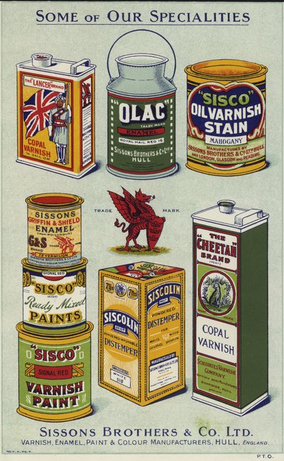 Publicité pour Sissons Brothers & Co Limited - English School