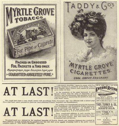 Publicité du numéro de Noël de The Graphic 1896 - English School