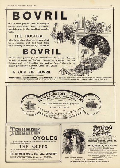 Publicité du numéro de Noël de The Graphic 1897 - English School