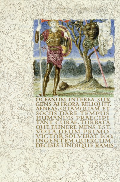 Énée se tient à côté des dépouilles du roi Mézence, 1874-1919 - English School