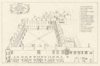 Vue aérienne du Gresham College dans la ville de Londres - English School