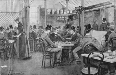 Après le déjeuner dans un café de La Mecque en 1893, de London Coffee-Houses Past and Present - English School