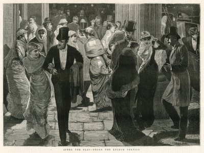 Après la pièce - sous le portique du Lyceum - English School
