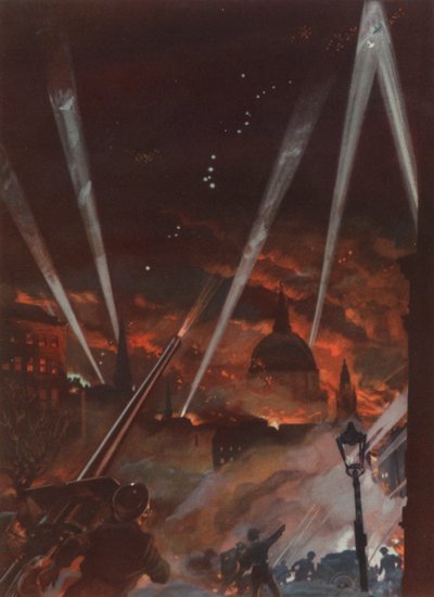 Raid aérien sur Londres pendant le Blitz, Seconde Guerre mondiale - English School