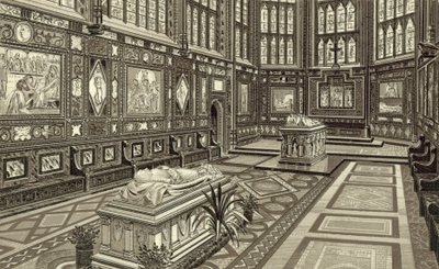 Chapelle du mémorial Albert, Windsor (lithographie) - English School