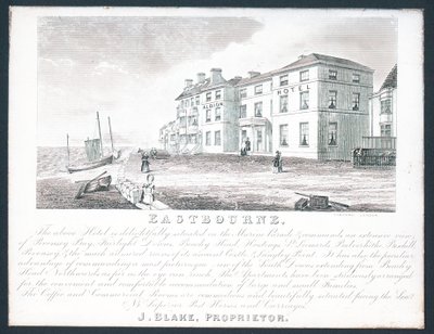 Albion Hotel, carte de visite du propriétaire, J Blake - English School