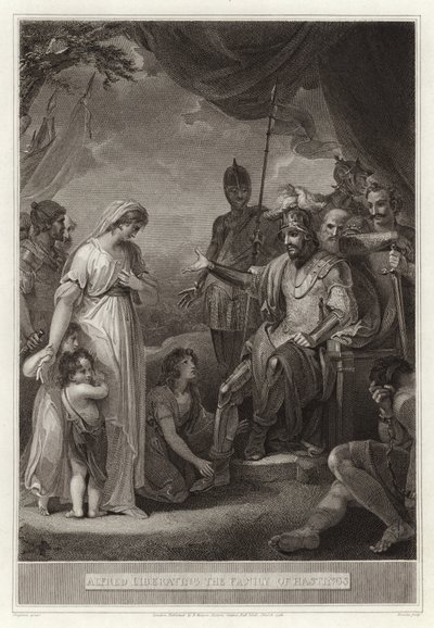 Alfred libérant la famille de Hastings - English School