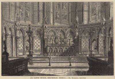Église de Tous les Saints, Cheltenham, Reredos (gravure) - English School
