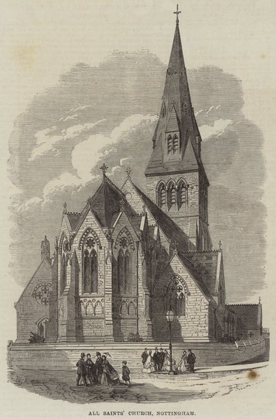 Église de Tous les Saints, Nottingham (gravure) - English School