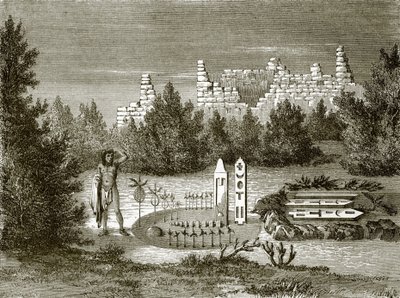Autel et ruines à Zuni - English School