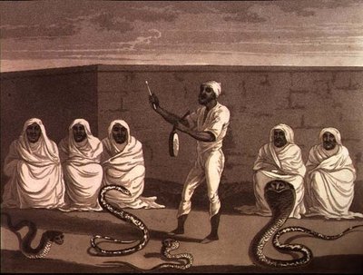 Un jongleur africain, un charmeur de serpents du Maroc, publié par Henry Colburn - English School
