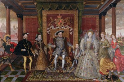 Allégorie de la succession Tudor : La famille de Henri VIII, vers 1589-95 - English School