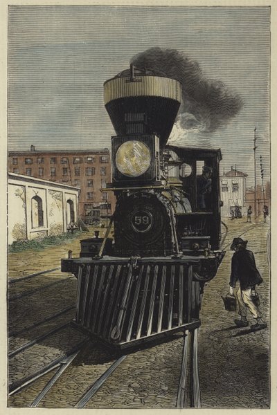 Une locomotive américaine et un attrape-vaches - English School