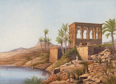 Un temple égyptien, au bord du Nil, Philae - English School
