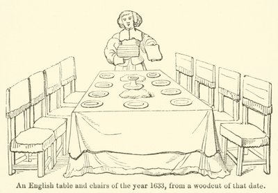 Table et chaises anglaises de l