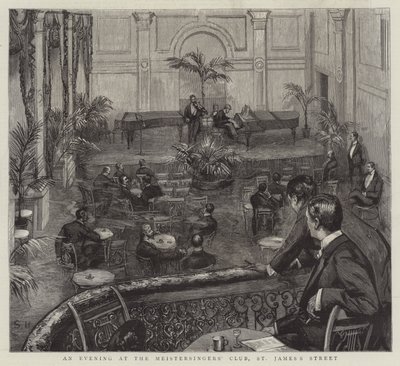 Une soirée au club des Meistersingers, rue St James - English School
