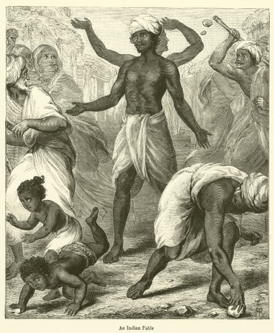Une fable indienne (gravure) - English School