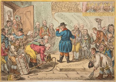 Un Vieux Gentleman Anglais harcelé par des Serviteurs cherchant des Emplois - English School