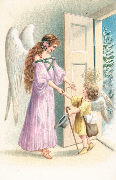 Un ange se tient près d