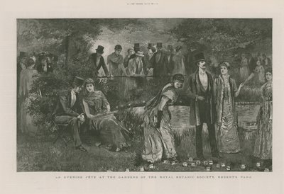 Fête du soir aux jardins de la Société royale de botanique - English School