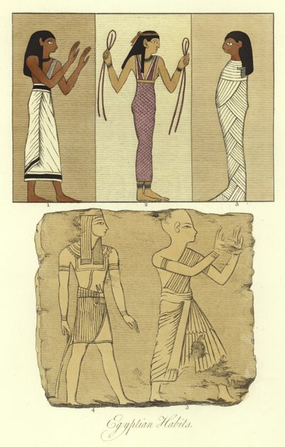 Costumes égyptiens anciens - English School