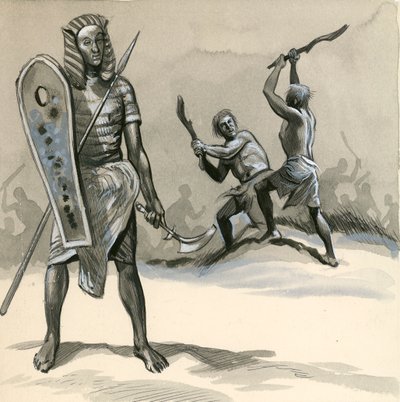 Soldats égyptiens anciens s