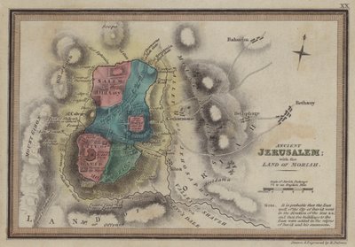 Jérusalem antique avec le pays de Moriah - English School