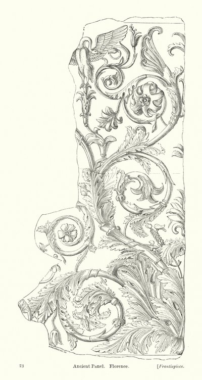 Panneau ancien, Florence (gravure) - English School