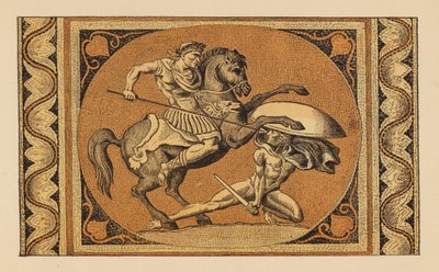 Rome antique : En bataille avec les Iceni (lithographie en couleur) - English School