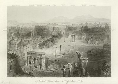 Rome antique depuis les collines du Capitole - English School