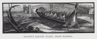 Combat de galerie antique, de Pompéi (gravure) - English School